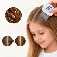 স্টেইনলেস স্টিলের উকুন অপসারণের চিরুনি, Stainless Steel Lice Removal Comb — 1