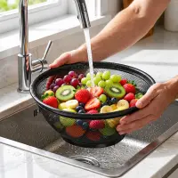 প্রিমিয়াম ব্ল্যাক রিম ভেজি বাস্কেট ও বোল / Premium Black Rim Veggie Basket & Bowl — 1